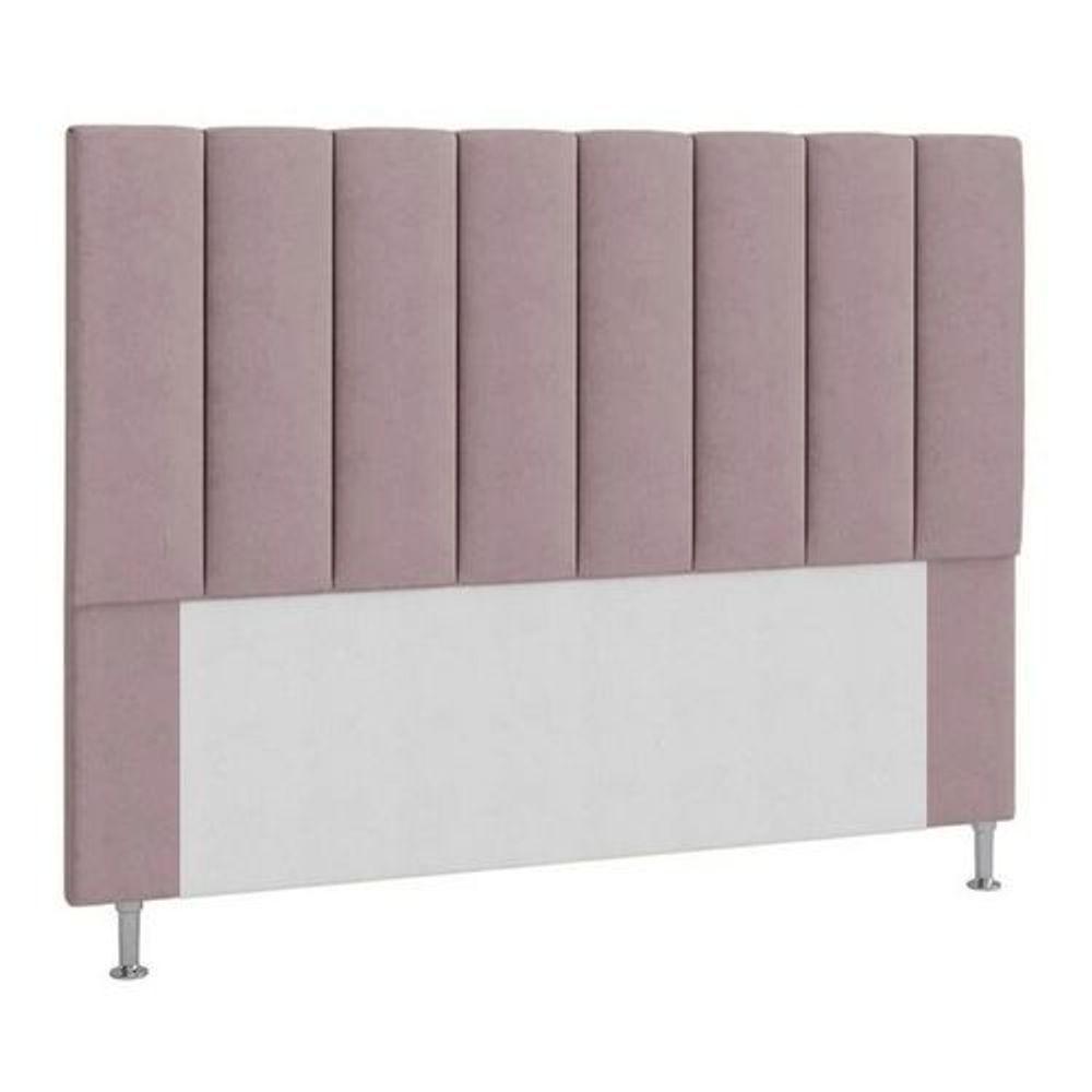 Cabeceira Estofada Cama Box Casal 140 Cm Rose