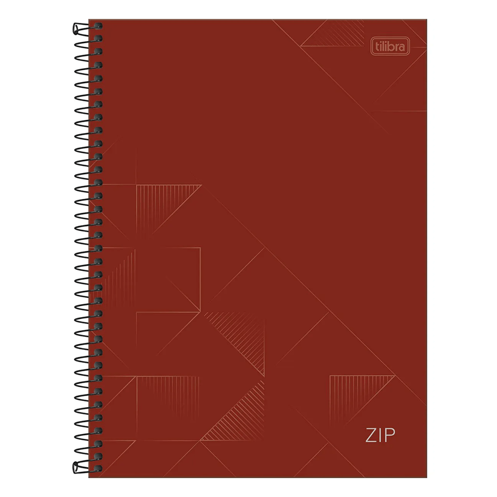 Caderno Espiral Capa Dura Univer 1 Matéria 80 Folhas  Zip Tilibra