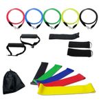 Kit Tubing 11 peças + 5 mini bands Treinamento Funcional