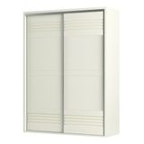 Guarda Roupa Solteiro 179cm 2 Portas De Correr 100% Mdf Tw601 Off White - Dalla Costa