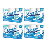 Papel Higiênico Folha Dupla Bambino Com 8 Pacotes De 12 Rolos 20 Metros Bambino