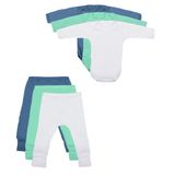 Body Bebê e Calça Mijão Kit 6 Peças Manga Longa Masculino Roupinha de Bebê