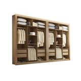 Closet Berlim Premium 8 Gavetas Convencional Rufato Imbuia