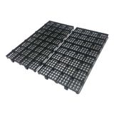 Kit 16 Pisos Plástico Preto Estrado 50X25Cm