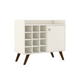 Aparador Buffet Bar Retrô 88 X 77 Cm 1 Porta Adega Mdp Off White - Clicklar