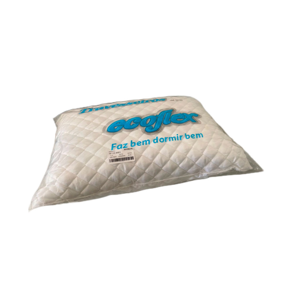 Travesseiro Flocos 40x60x10cm Ecoflex