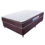Cama Box com Colchão Casal Classic com Espuma D40 (66x138x188) Marrom e Bege