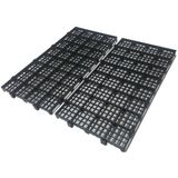 Kit 8 Pisos Plástico Preto Estrado Pallet Palete 50X25Cm