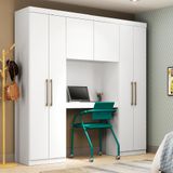 Guarda Roupa Casal 6 Portas Montagem Flex Branco Carraro