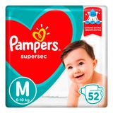 Fraldas Pampers Supersec M - 52 Unidades