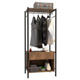 Guarda Roupa Solteiro Closet Industrial 66cm 1 Gaveta Berlim Demolição/preto