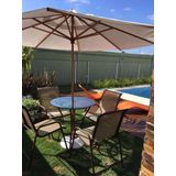 Conjunto Jardim Acapulco Com Mesa+guarda-sol+4 Cadeiras Mor