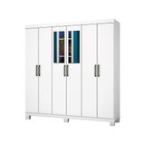 Guarda Roupa 6 Portas Carioca Móveis Branco