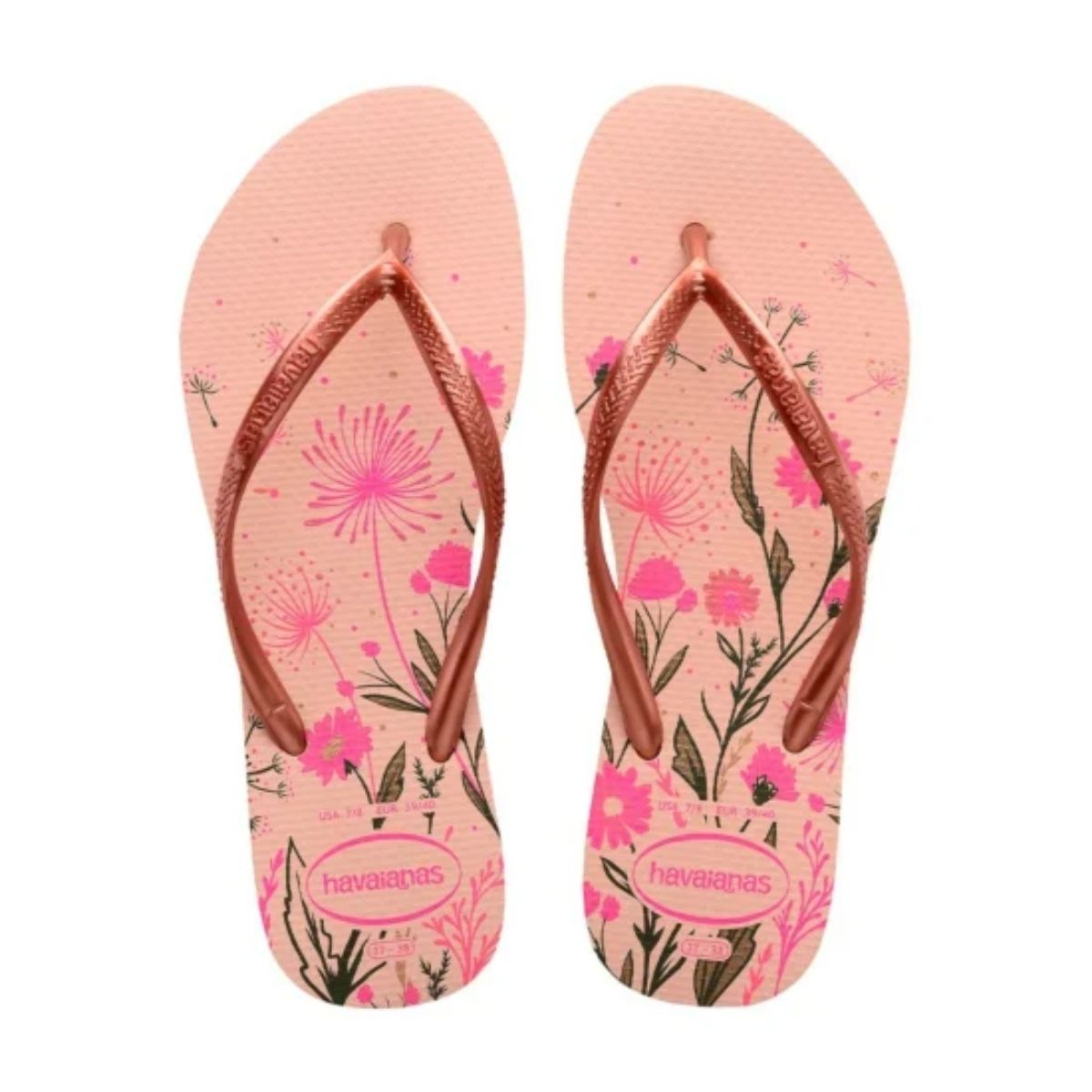 Chinelo Havaianas Slim Organic Floral Feminino Lançamento