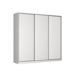 Guarda Roupa Closet 247cm 3 Portas 100% Mdf Branco Lilies Móveis