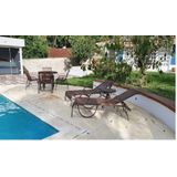 Kit De Piscina Espreguiçadeiras, Mesas E 4 Cadeiras Aluminio