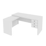 Mesa Para Escritório Home Office Me4106 Mdp Branco - Gran Belo