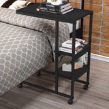 Mesa Industrial Auxiliar Para Cama Miti Preto