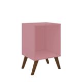 Mesa De Cabeceira Retrô 40 X 57 Cm Pés Palito Mdp Rosa - Clicklar