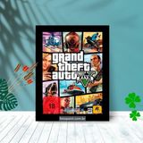 Quadro Decorativo GTA V Capa C/ Moldura e Vidro 25x33