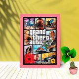 Quadro Decorativo GTA V Capa C/ Moldura e Vidro 25x33