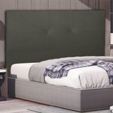 Cabeceira Cama Box Casal Poliana 140 Cm Suede Cinza