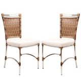 2 Cadeiras De Jantar Jk Área Interna/externa Cappuccino