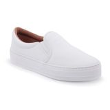 Tênis Slip On Flatform Feminino Liso Conforto Dia a Dia Leve