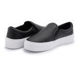 Tênis Slip On Flatform Feminino Liso Conforto Dia a Dia Leve