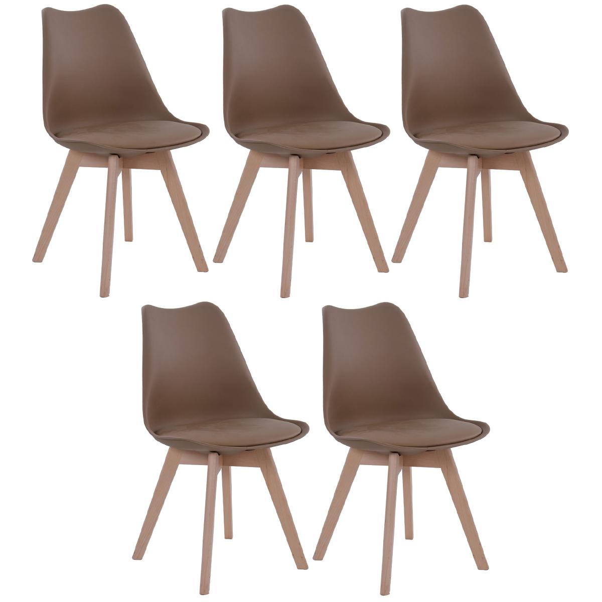 Kit - 5 X Cadeiras Leda - Nude