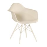 Cadeira Charles Eames Eiffel Com Apoio De Braços - Daw - Base E Assento Branco