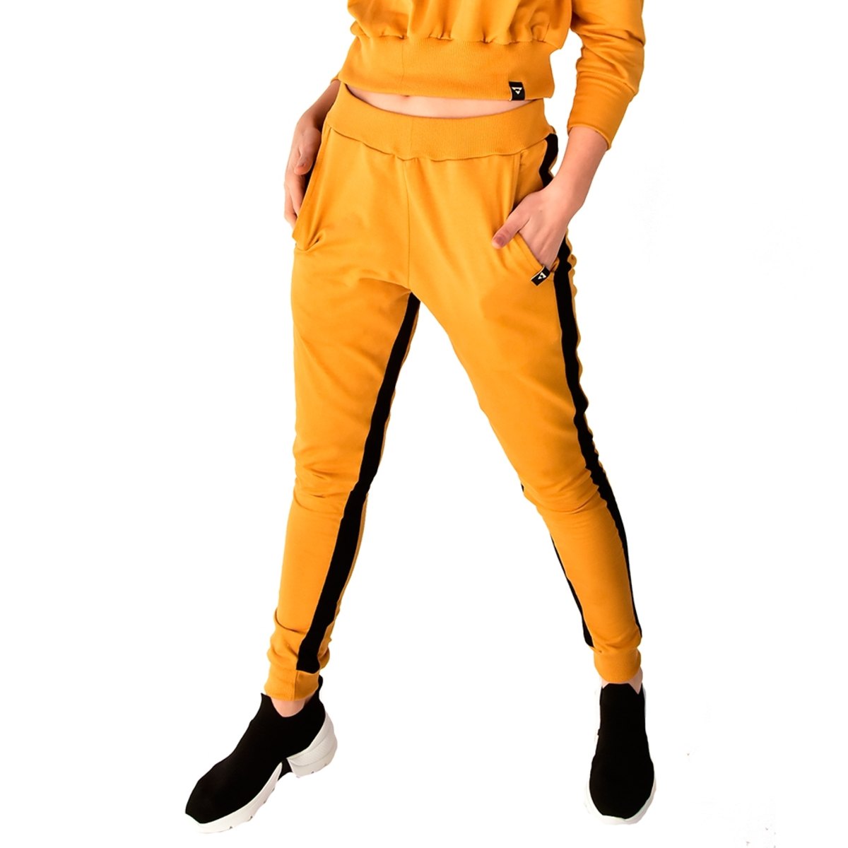 calça jogger feminina amarela