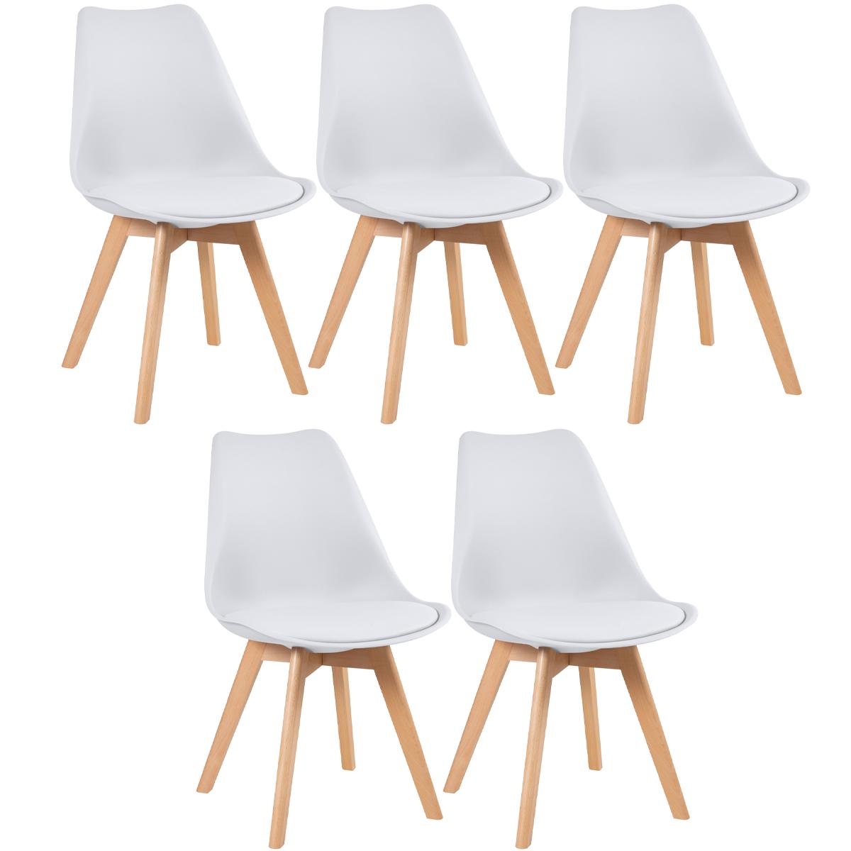 Kit - 5 X Cadeiras Leda - Branco