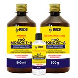 Kit Shampoo 500ml + Máscara 500g + Tônico 60ml By Rede Pro Monovit A