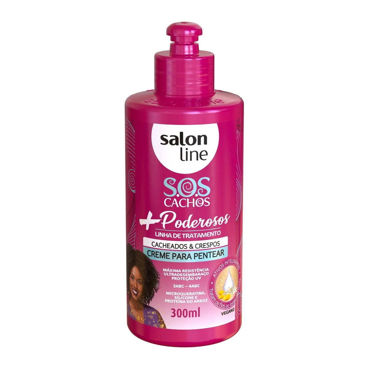 Creme Para Pentear Salon Line SOS Cachos + Poderosos 3ABC -  4ABC 300ml