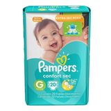 Fralda Descartável Pampers Confort Sec G Com 20 Unidades