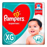 Fraldas Pampers Supersec XG - 40 Unidades