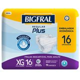 Fralda Geriátrica Bigfral Plus Econômica XG - 16 Unidades