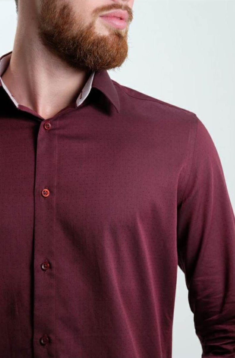 Camisa best sale social marsala