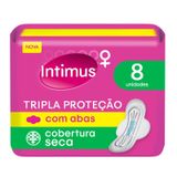 Absorvente Intimus Tripla Proteção Seca Com Abas - 8 Unidades