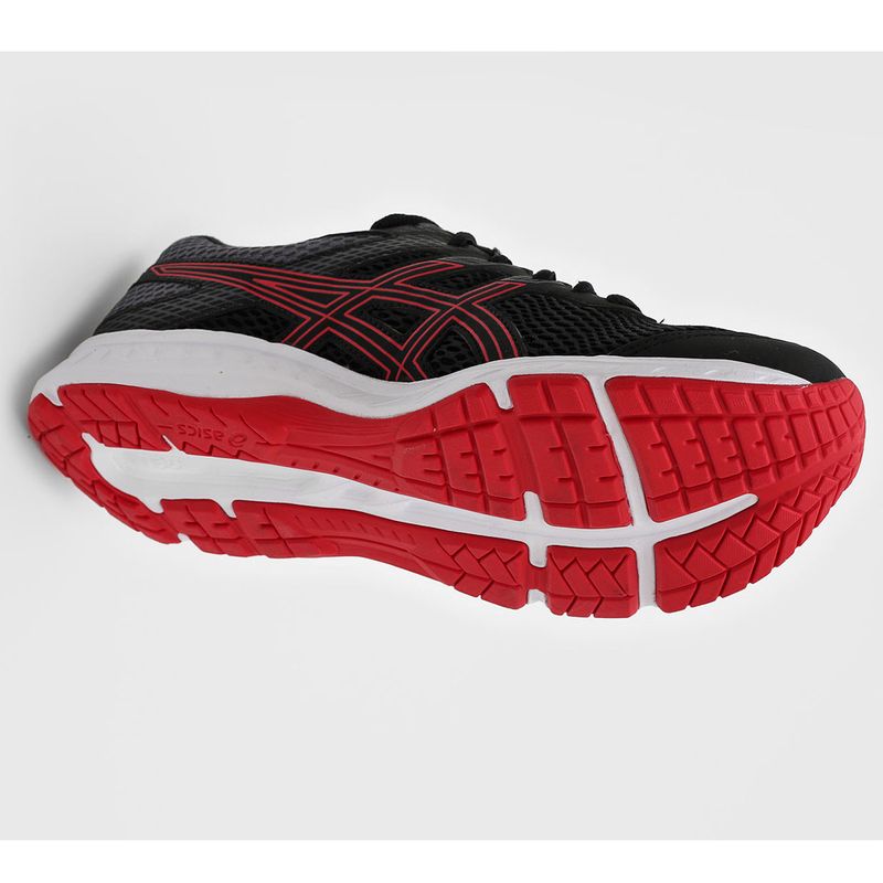 asics preto e vermelho