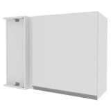 Armário Aéreo de Canto Madesa Acordes Glamy 100% MDF 1 Porta - Branco