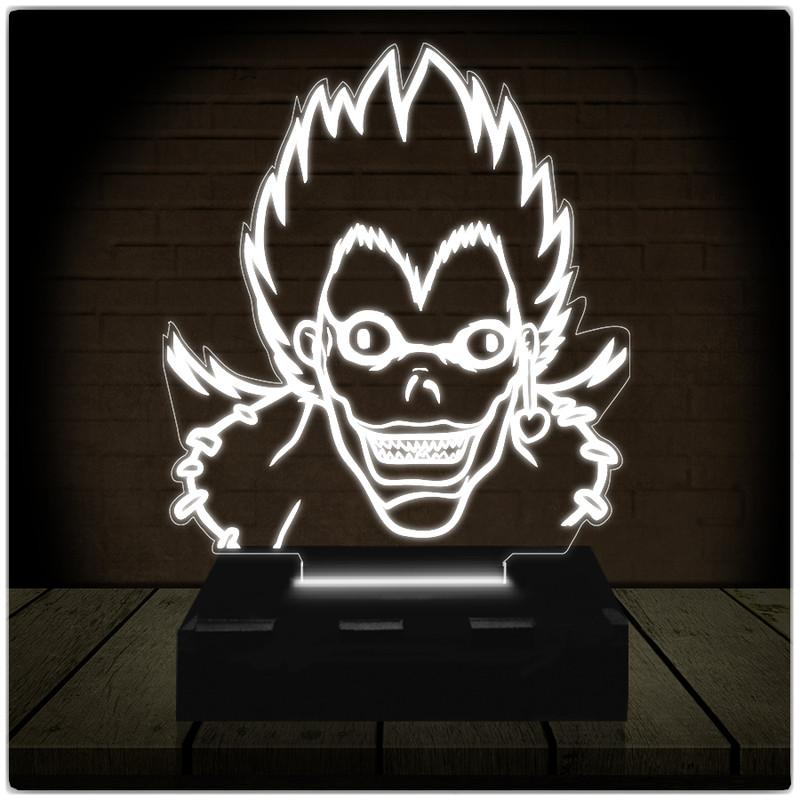 Luminária Led 3d Death Note Ryuk Abajur - Branco