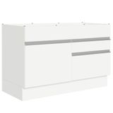 Balcão Gabinete De Pia 120 X 60 Cm 1 Porta 2 Gavetas Branco (sem Tampo) Glamy Madesa