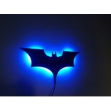 Luminária Batman Morcego Bivolt LED MDF Decorativa Infantil