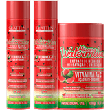 Glatten Professional Watermelon - Kit Extrato de Melancia Hidratação e Umectação Trio (3 Produtos)