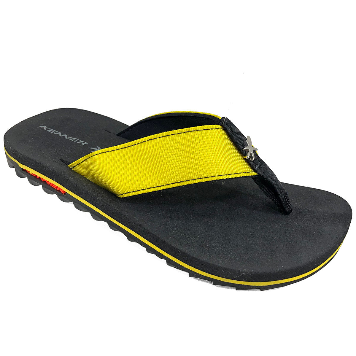 Sandália Kenner Kivah Line Colors HKK Masculina - Preto e Sandália Kenner Kivah Line Colors HKK Masculina - Preto e
