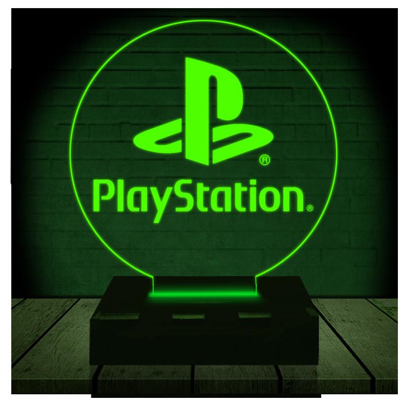 Luminária Led 3d Playstation Abajur - Verde