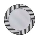 Prato de Sobremesa Germer Match Branco com Preto 20 cm