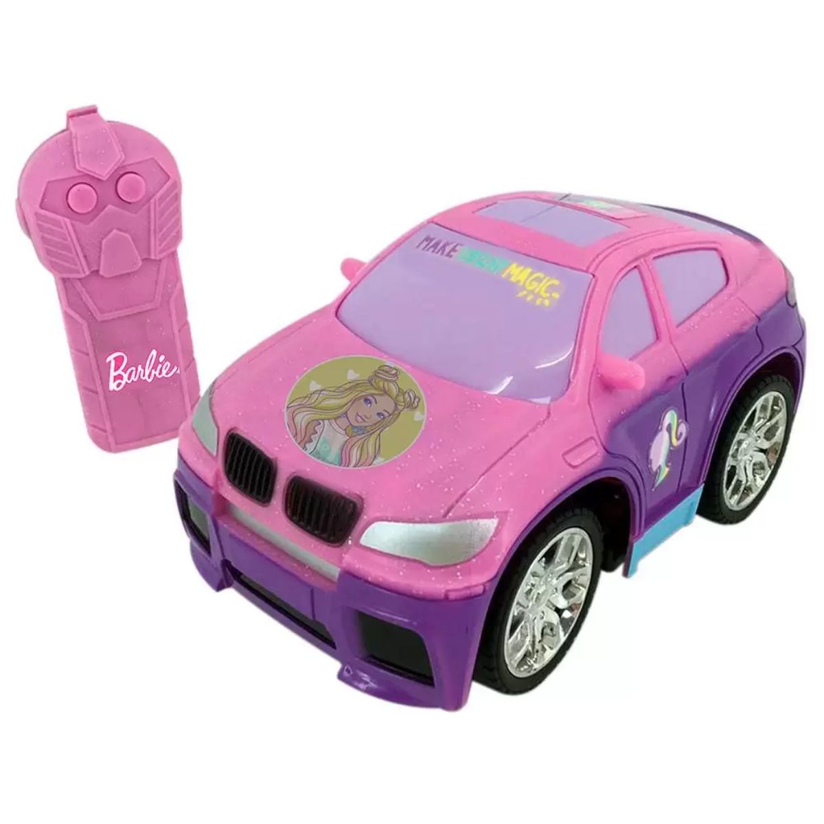 Carrinho de Controle Remoto com 3 Funções Style Machine Barbie Candide